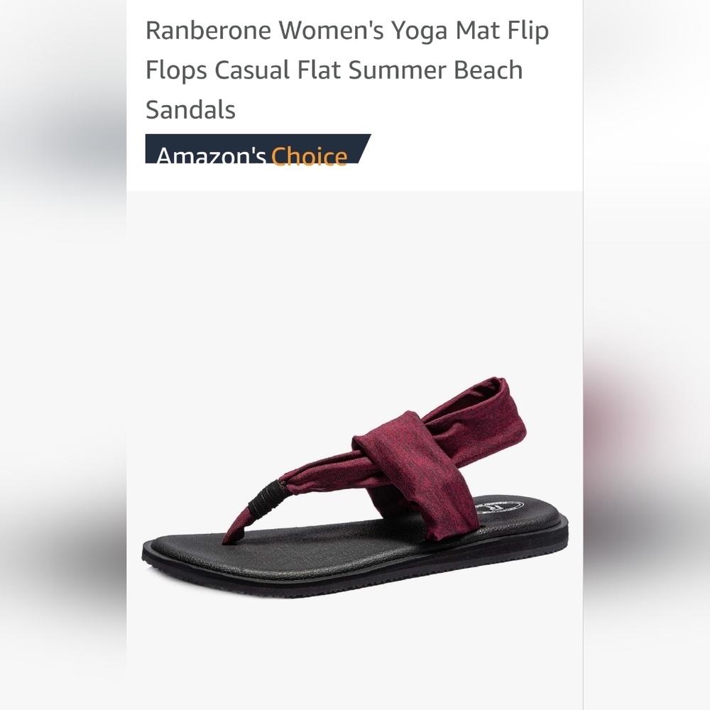 Women's Burgundy Yoga Mat Sandals